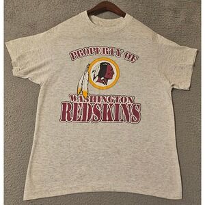 Vintage Washington Redskins T Shirt Mens Large Grey Spectator Sportswear USA NFL